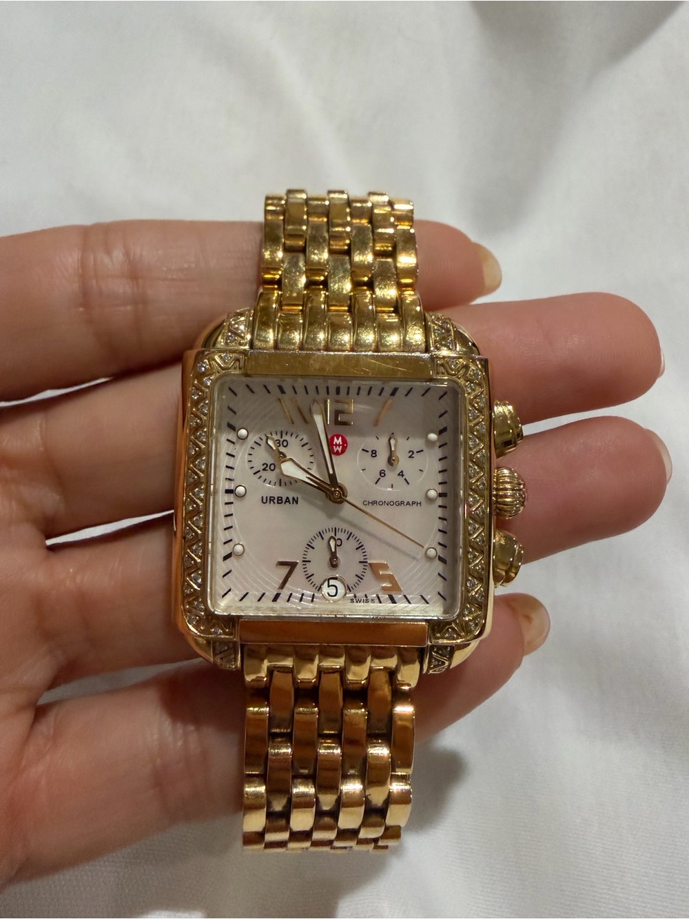 Michele Urban Chronograph Women’s Watch | Gold-Tone |Sapphire Crystal